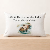 Cabaña de lago personalizada Cota de acuarela Cott