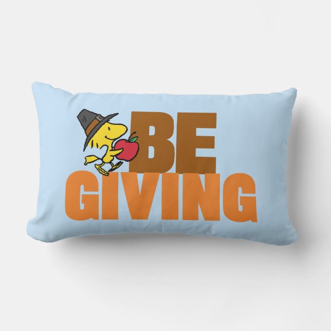 Cojín Lumbar Cacahuetes | Peregrino de Woodstock (Anverso)