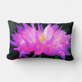 Cojín Lumbar Cactus Dahlia rosa y morado asombroso