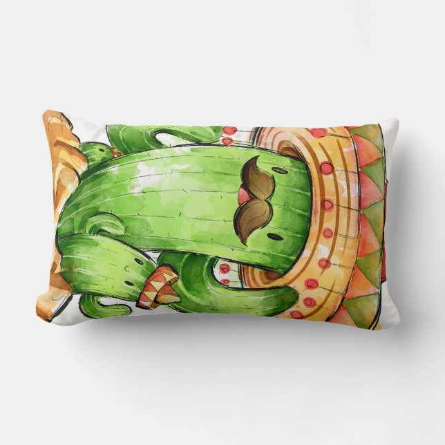 Cojín Lumbar Cactus lindo (Anverso)