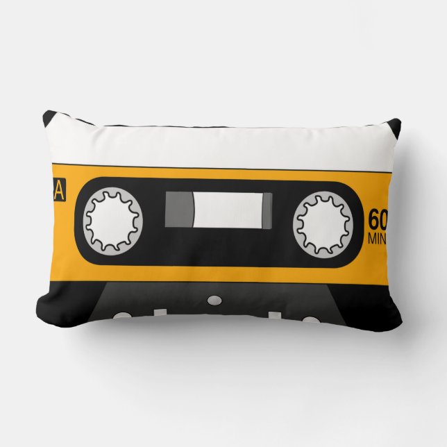 Cojín Lumbar cadera retro Cinta de cinta de música de lanzamien (Anverso)