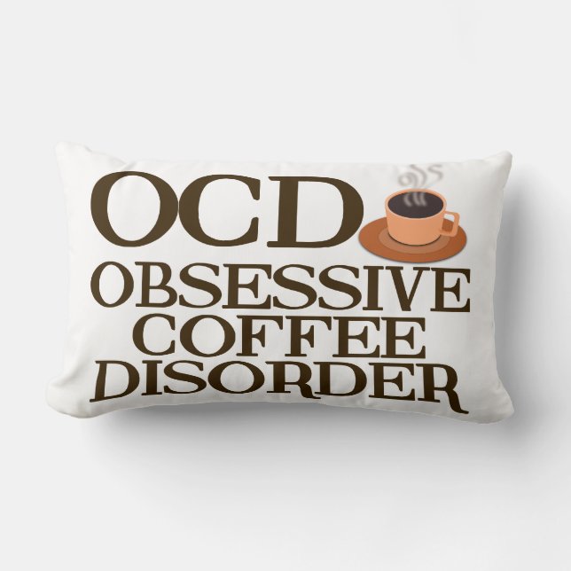 Cojín Lumbar Café divertido (Anverso)