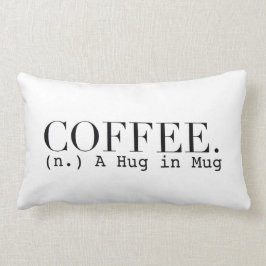 Cojín Lumbar Café (n) Un abrazo en una taza | Tipografía de Mod