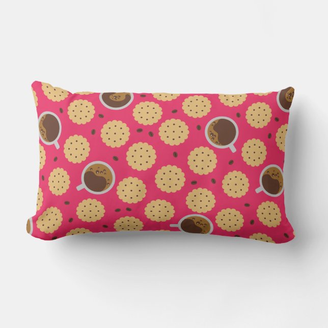 Cojín Lumbar Café y cookies (Anverso)
