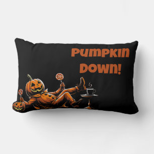 Cojín Lumbar Calabaza Abajo - Cae Halloween de Jack-O’-Lantern