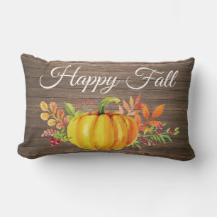 Cojín Lumbar Calabaza acuática rusa feliz otoño