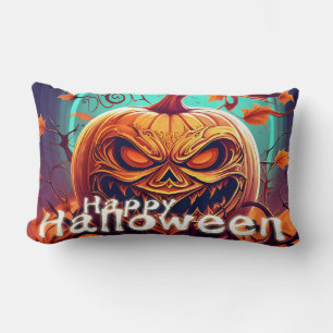 Cojín Lumbar Calabaza de Halloween de rama retorcida ornamentad