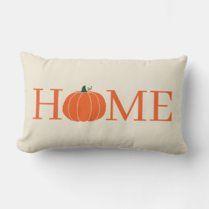 Cojín Lumbar Calabaza Hogar Blanco y Naranja Cáscara de Huevo