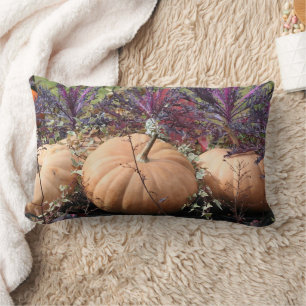 Cojín Lumbar Calabazas y plantas de otoño  