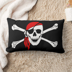 Cojín Lumbar Calavera y huesos cruzados de pirata