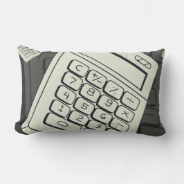 Cojín Lumbar Calculadora minimalista y ilustración de patrón ma
