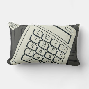 Cojín Lumbar Calculadora minimalista y ilustración de patrón ma