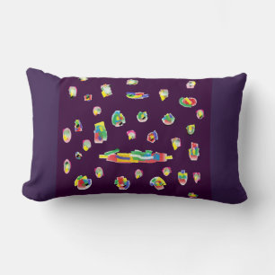 Cojín Lumbar calidad con motivos de color púrpura mezclada dise