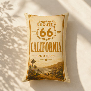 Cojín Lumbar California Ruta 66 Sofá Acabado Retro Costero