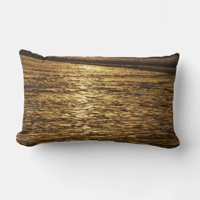 Cojín Lumbar California Sunset Waves Ocean Seascape (Anverso)