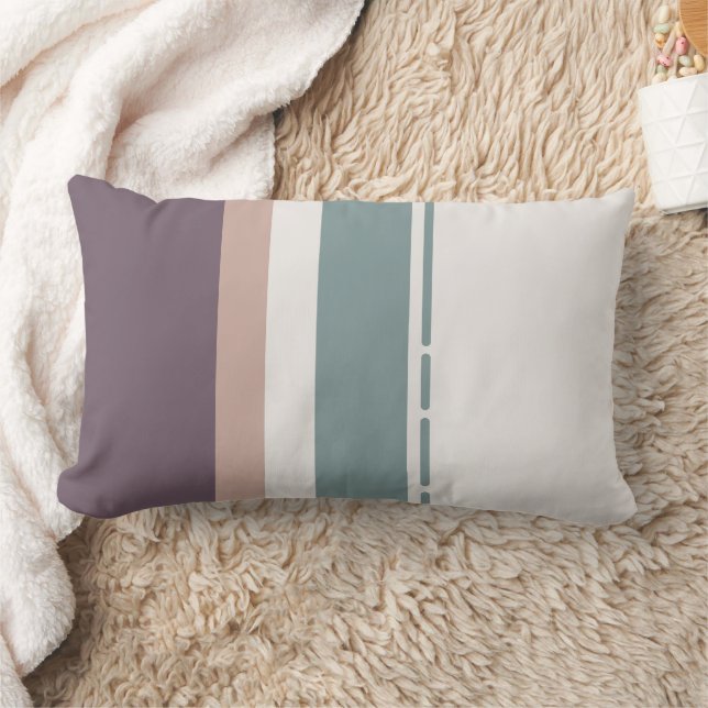 Cojín Lumbar Calm Neutral Stripes – Soft Modern Palette (Manta)