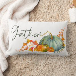 Cojín Lumbar Calzas acuarela Reunir nombre de familia Caer