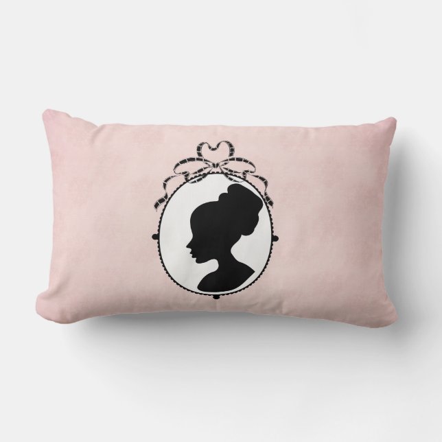 Cojín Lumbar Cameo de estilo victoriano de los años 60 (Anverso)