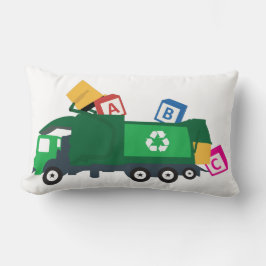 Cojín Lumbar Camión de basura de reciclaje ABC