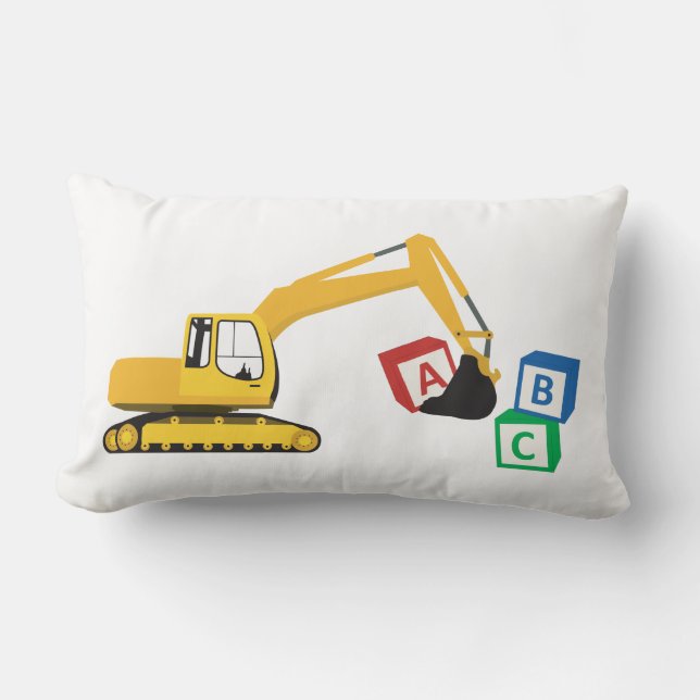 Cojín Lumbar Camión de construcción de la excavadora ABC (Anverso)