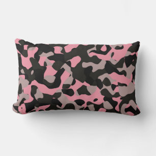Cojín Lumbar Camo rosa y negro