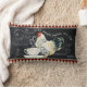 Cojín Lumbar Campaña Café Cocina Rooster Chalk Red Black (Blanket)