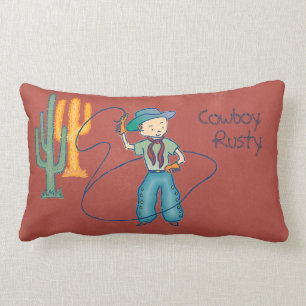Cojín Lumbar Campeón oxidado del rodeo del vaquero