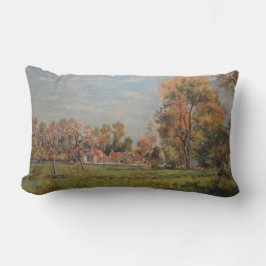 Cojín Lumbar Campo alrededor de Lagny, Francia (Paisaje Rural)