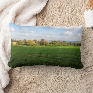 Cojín Lumbar Campo de otoño inglés - Personalizado