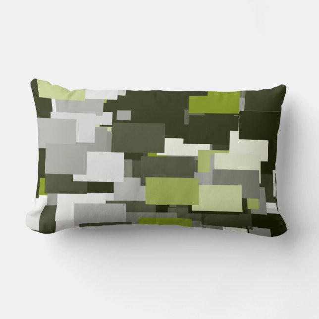 Cojín Lumbar Camuflaje urbano verde gris (Anverso)