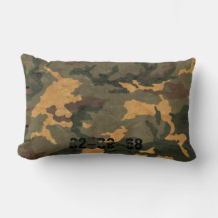Cojín Lumbar Camuflaje Verde Oliva Simétrico Deteriorado