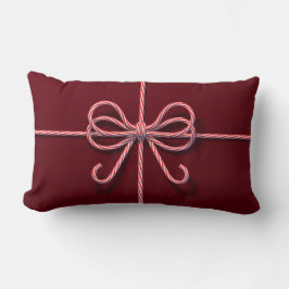 Cojín Lumbar Candy Cane Bow Lumbar Pillow