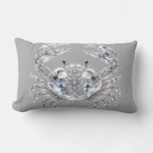 Cojín Lumbar Cangrejo de Cristal de Plata Océano Brillante Lu