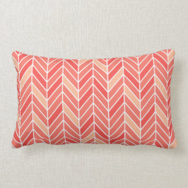 Cojín Lumbar Cantiapalancado estrecho de Chevron| melocotón