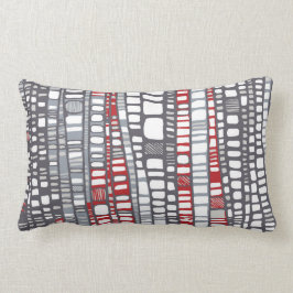 Cojín Lumbar Capas en rojo y gris