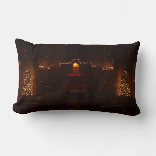 Cojín Lumbar Capilla Harbison en el Colegio de Navidades Grove  (Anverso)