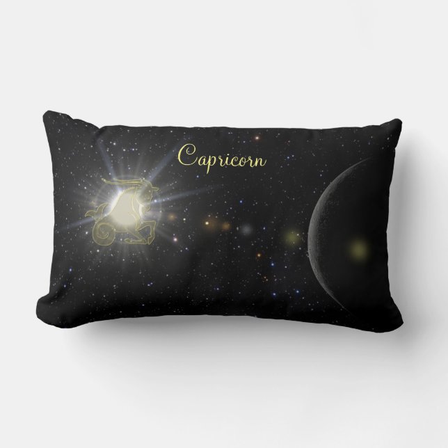 Cojín Lumbar Capricornio brillante (Anverso)