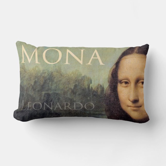 Cojín Lumbar Cara bilateral de MONA LISA (Anverso)