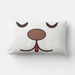 Cojín Lumbar Cara de perro blanco adorable para niños