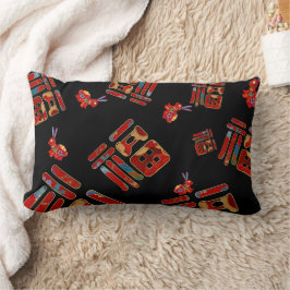 Cojín Lumbar Carácter chino único 福 bendecir a conejos año