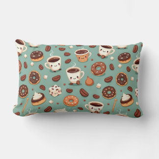 Cojín Lumbar Caracteres de café mate