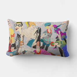 Cojín Lumbar Caracteres de dibujos retro