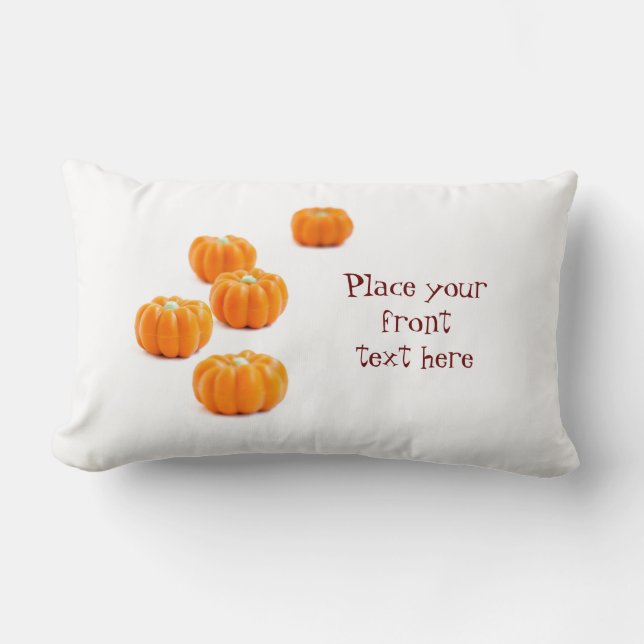 Cojín Lumbar Caramelos de calabaza de Halloween (Anverso)