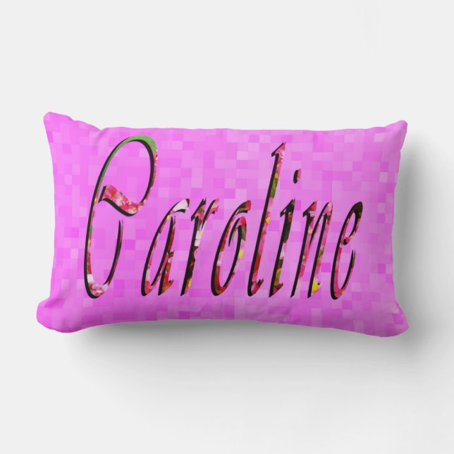 Cojín Lumbar Caroline Es Mi Nombre, (Anverso)