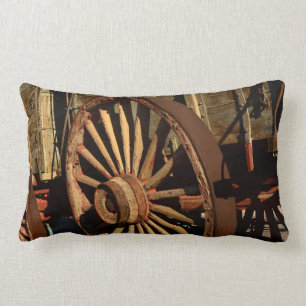 Cojín Lumbar Carro antiguo del tren de la mula