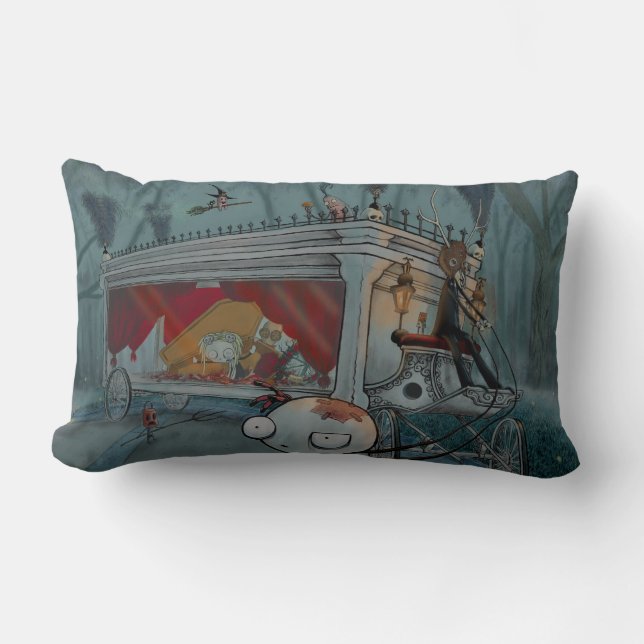 Cojín Lumbar Carro del entierro de Lenore (Anverso)