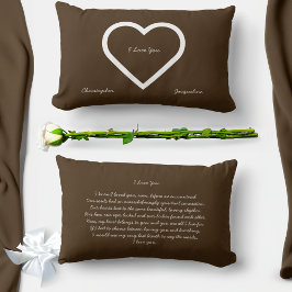 Cojín Lumbar Carta de amor romántica personalizada de San Valen