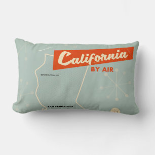 Cojín Lumbar Cartel de viaje de California de los años 50 "por