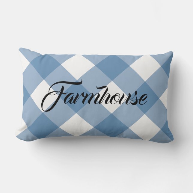 COJÍN LUMBAR CASA DE CAMPO GINGHAM LUMBAR PILLOW (Anverso)