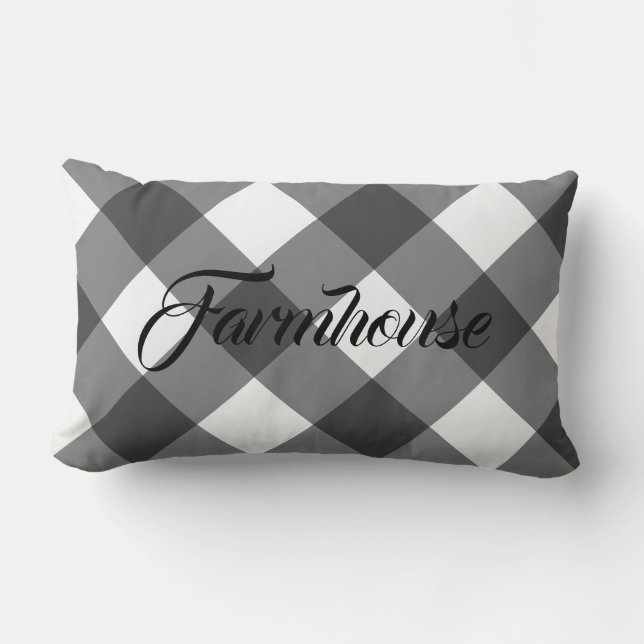 COJÍN LUMBAR CASA DE CAMPO GINGHAM LUMBAR PILLOW (Anverso)